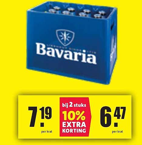 Bavaria bier 10% extra korting bij 2 stuks