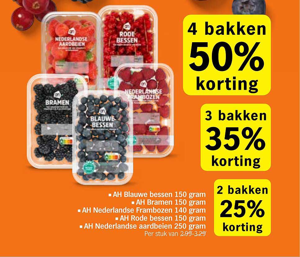 Bessenmix en Aardbeien: Tot 50% korting!