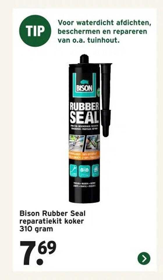 Bison Rubber Seal reparatiekit koker 310 gram