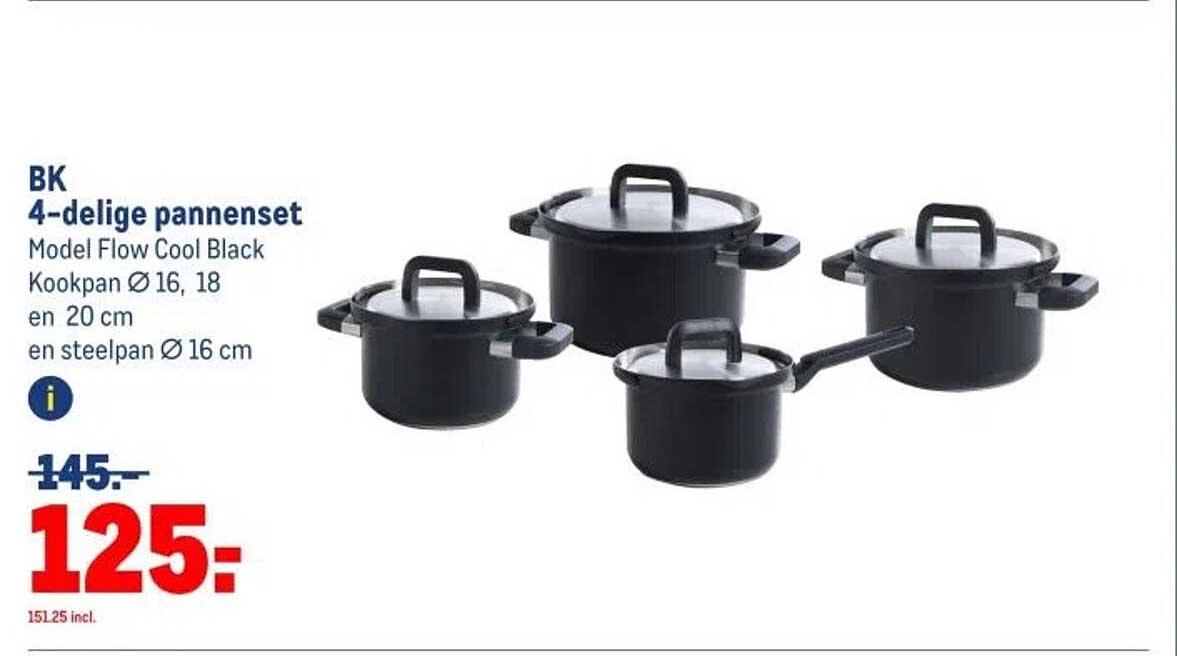 BK 4-delige pannenset