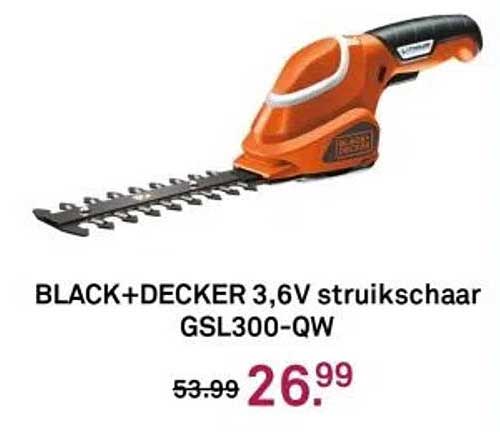 BLACK+DECKER 3,6V struikschaaar GSL300-QW