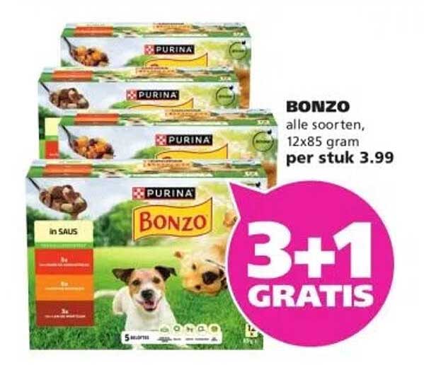 BONZO alle soorten, 12x85 gram per stuk 3.99