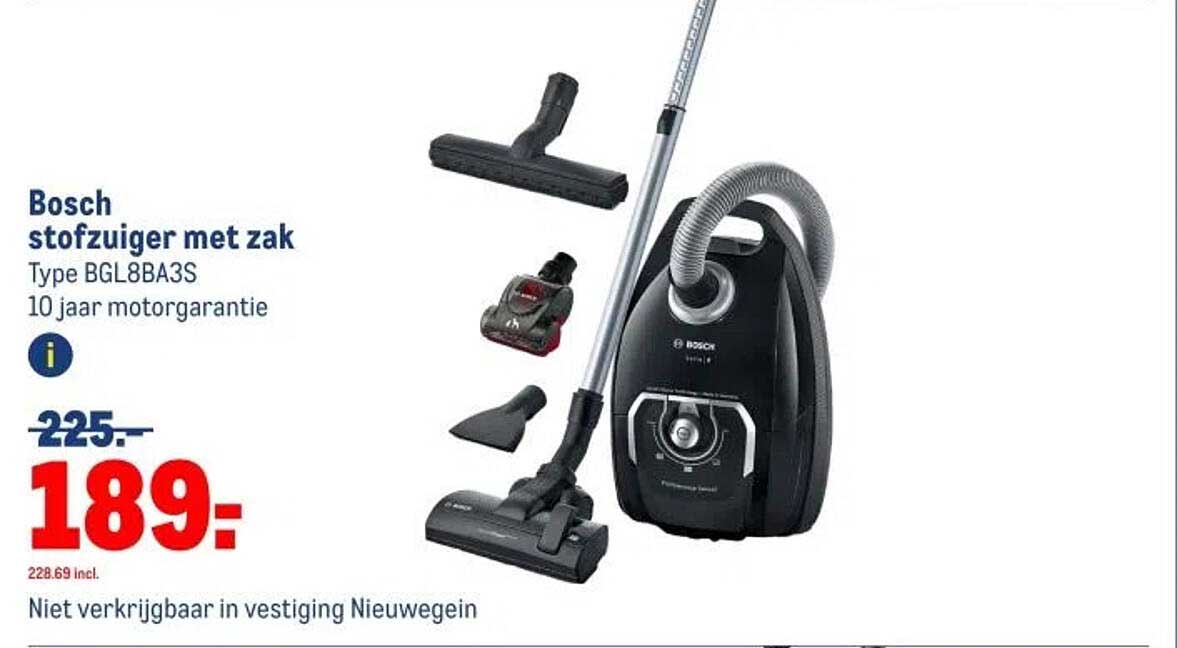 Bosch stofzuiger met zak Type BGL8BA3S