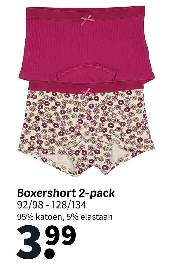 Boxershort 2-pack 92/98 - 128/134
