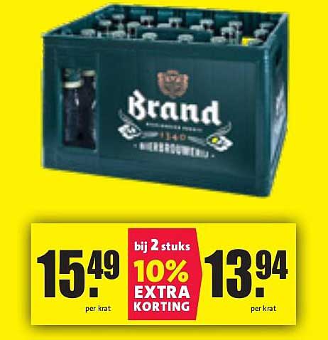 Brand Bier Krat