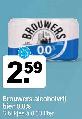 Brouwers alcoholvrij bier 0.0%