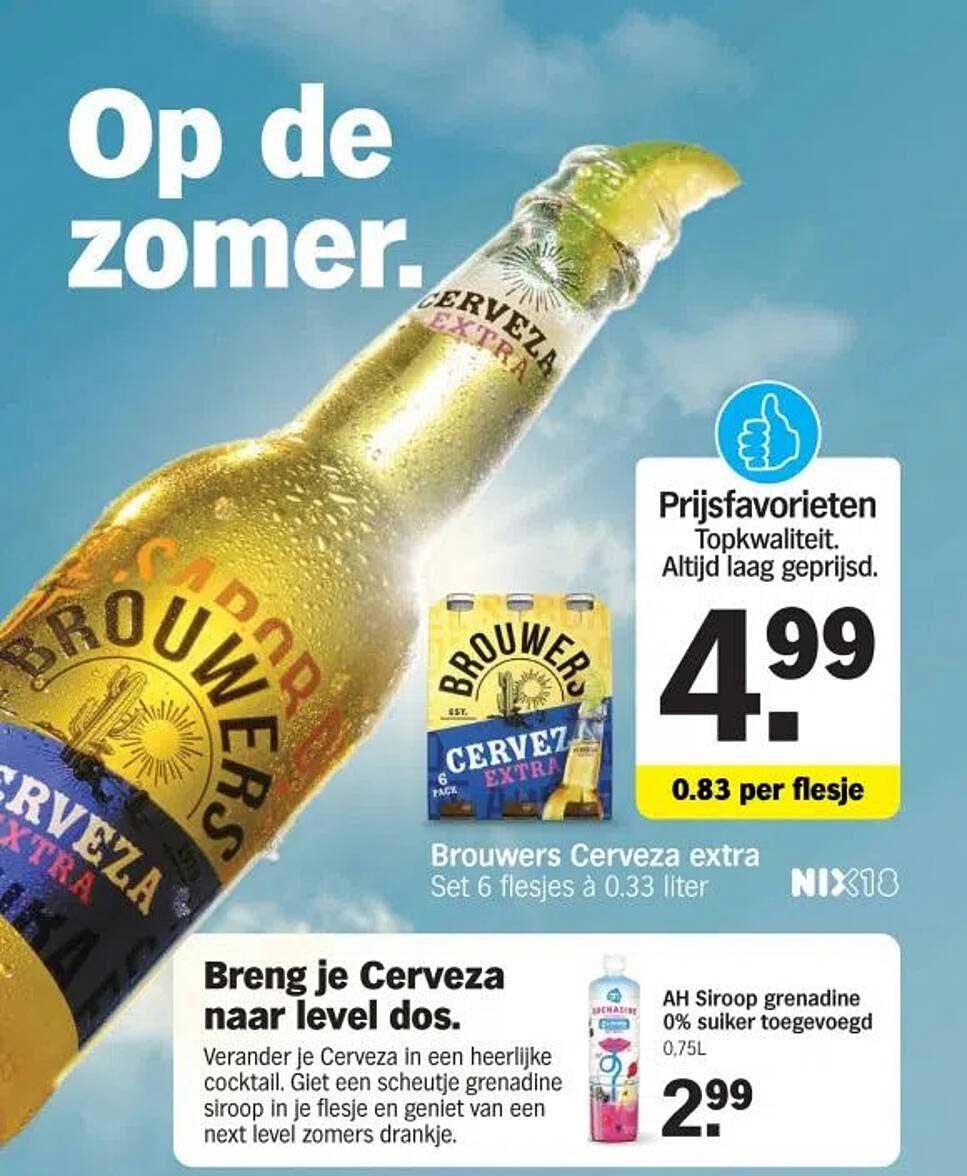Brouwers Cerveza extra Set 6 flessen à 0.33 liter