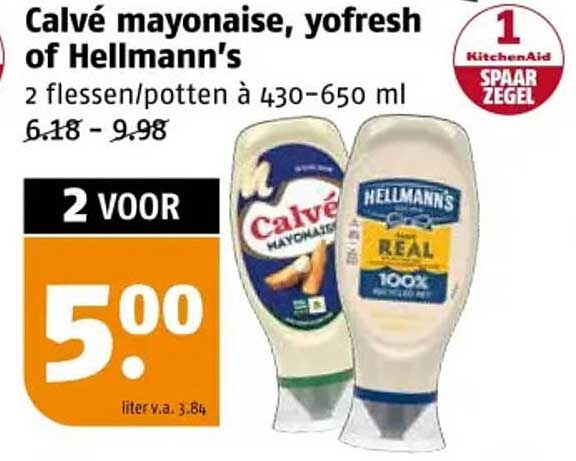 Calvé mayonaise, yofresh of Hellmann's