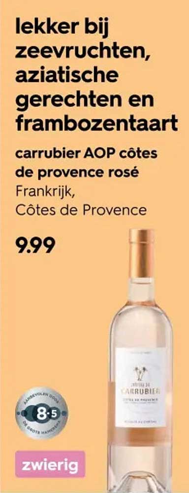 carrubier AOP côtes de provence rosé