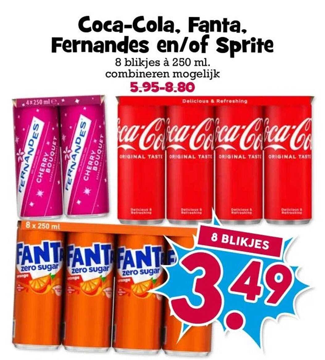 Coca-Cola, Fanta, Fernandes en/of Sprite