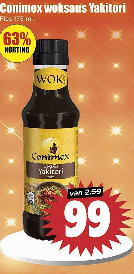 Conimex woksaus Yakitori Fles 175 ml.