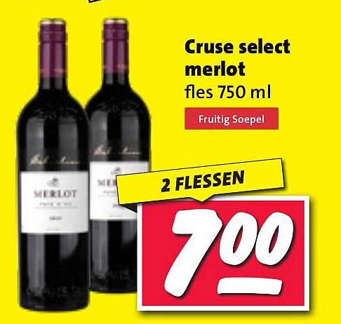 Cruse select merlot fles 750 ml
