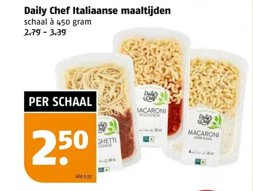 Daily Chef Italiaanse maaltijden schaal à 450 gram