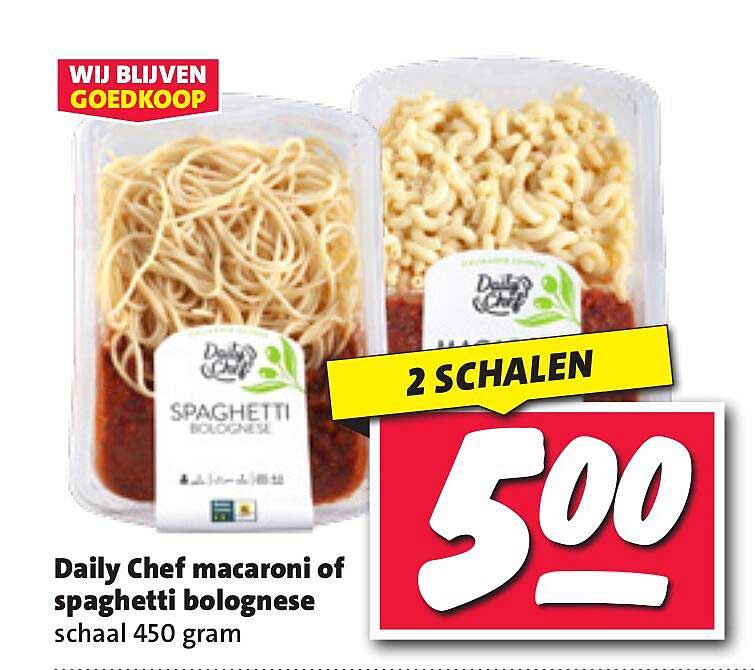 Daily Chef macaronis of spaghetti bolognese schaal 450 gram