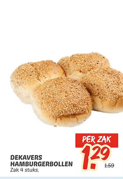 DEKAVERS HAMBURGERBOLLEN