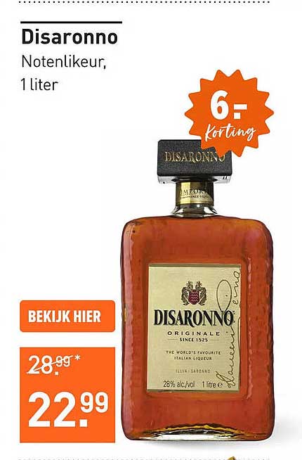 Disaronno Notenlikeur, 1 liter