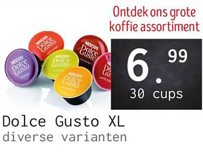 Dolce Gusto XL diverse varianten