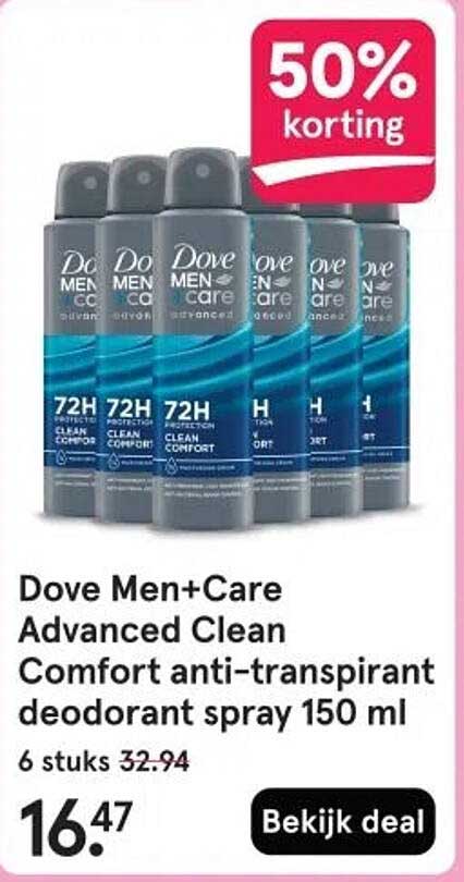 Dove Men+Care Advanced Clean Comfort anti-transpirant deodorant spray 150 ml