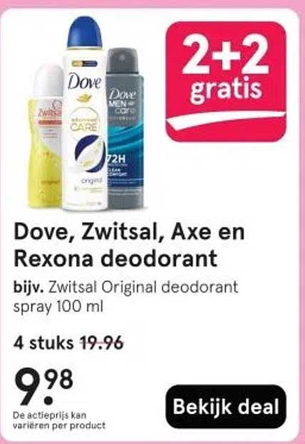Dove, Zwitsal, Axe en Rexona deodorant