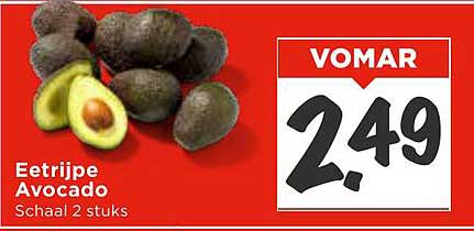 Eetrijpe Avocado Schaal 2 stuks