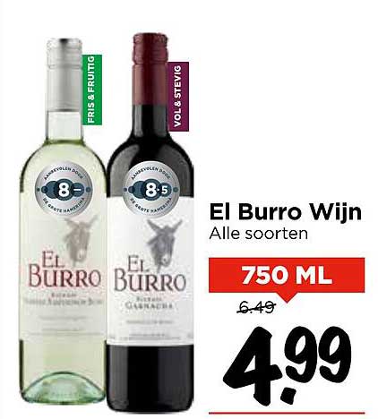 El Burro Wijn Alle soorten