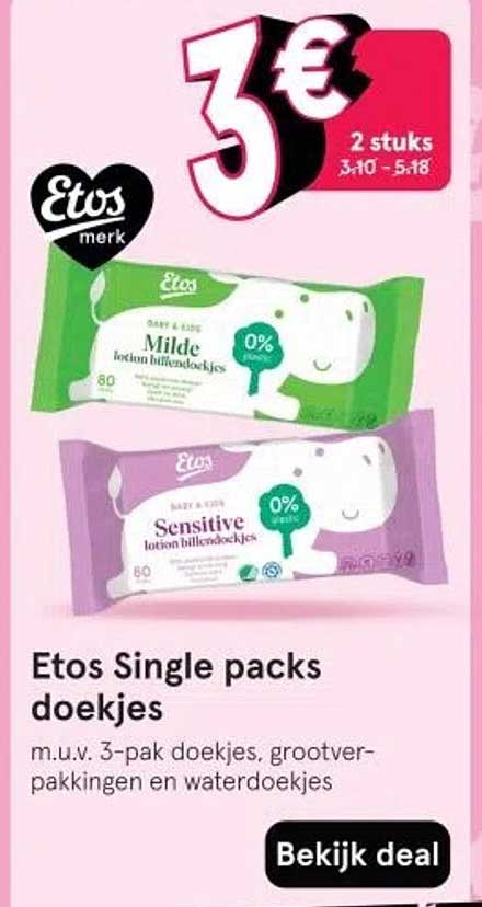 Etos Single packs doekjes