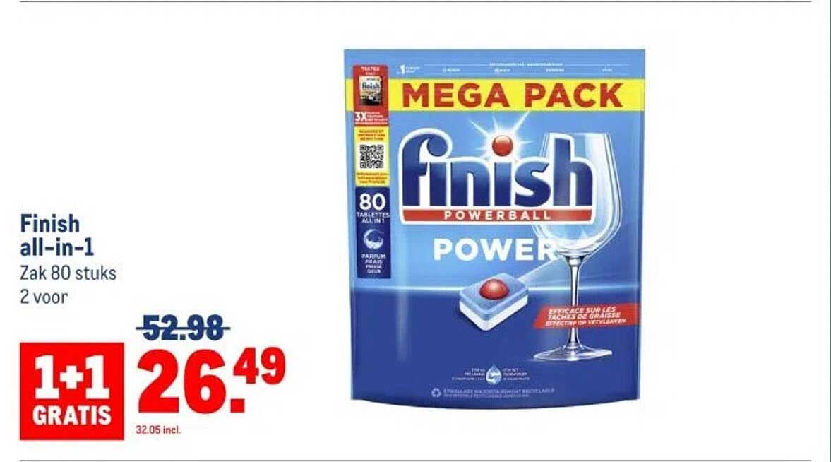 Finish all-in-1 Zak 80 stuks