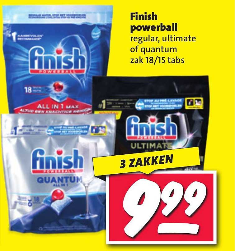 Finish powerball regular, ultimate of quantum zak 18/15 tabs