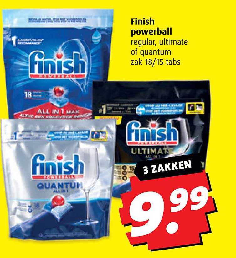 Finish powerball regular, ultimate of quantum zak 18/15 tabs