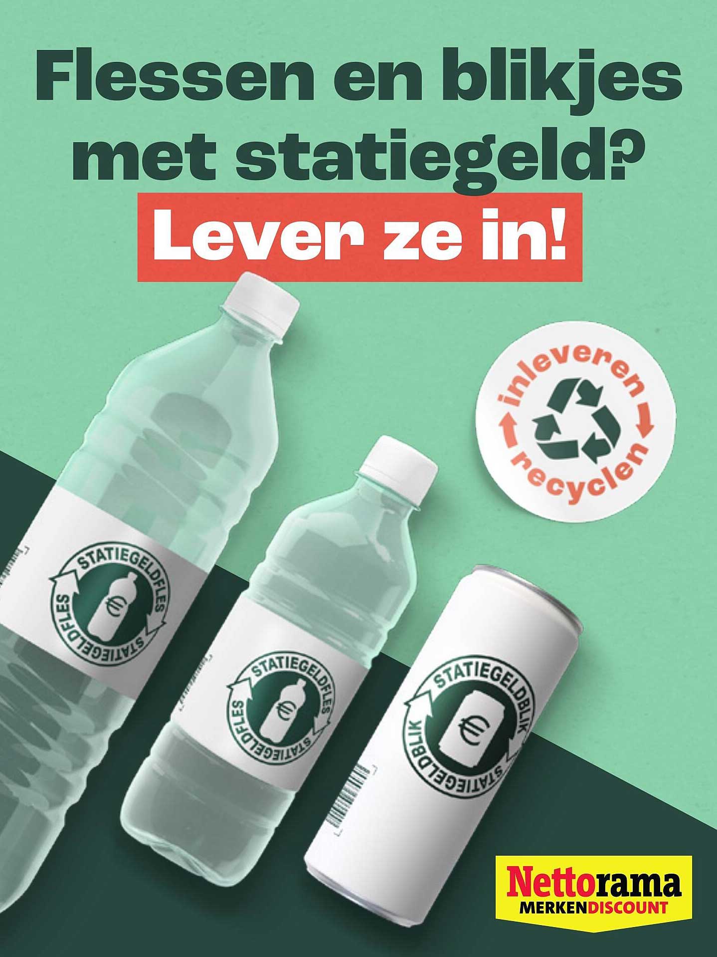 Flessen en blikjes met statiegeld? Lever ze in!