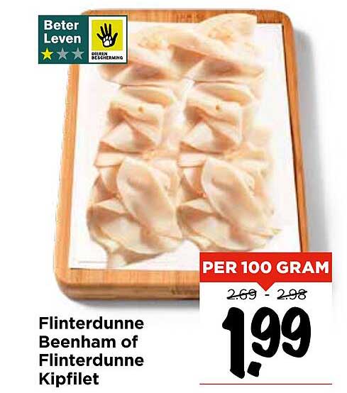Flinterdunne Beenham of Flinterdunne Kipfilet