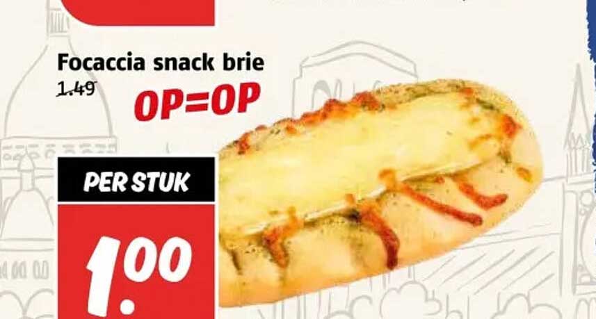 Focaccia snack brie