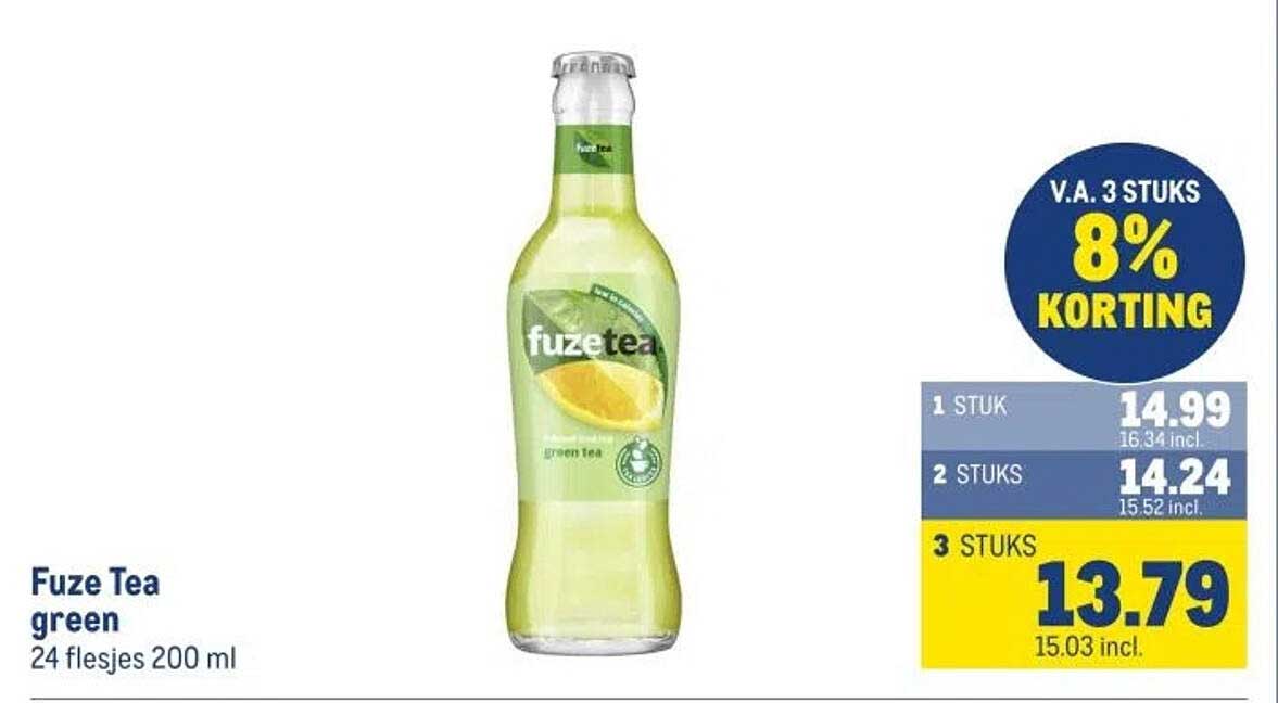 Fuze Tea green 24 flesjes 200 ml