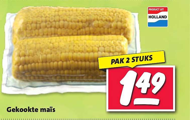 Gekookte maïs