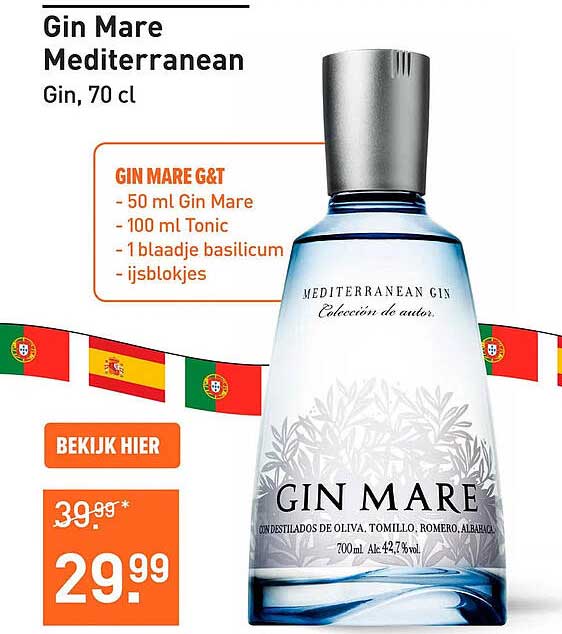 Gin Mare Mediterranean Gin, 70 cl
