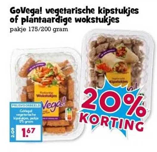 GoVega! vegetarische kipstukjes of plantaardige wokstukjes