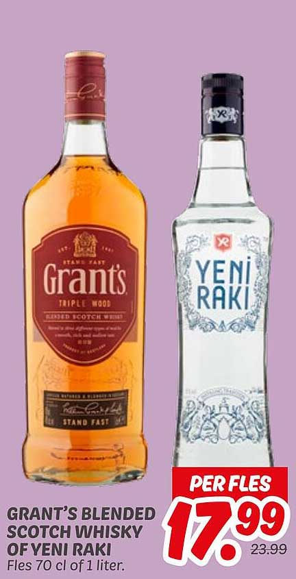 GRANT'S BLENDED SCOTCH WHISKY OF YENI RAKI