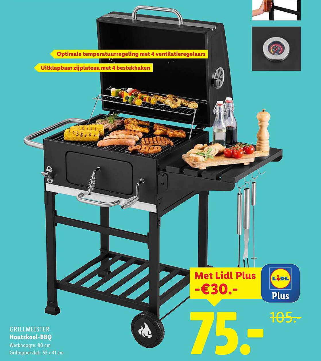 GRILLMEISTER Houtskool-BBQ