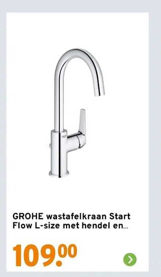 GROHE wastafelkraan Start Flow L-size met hendel en...