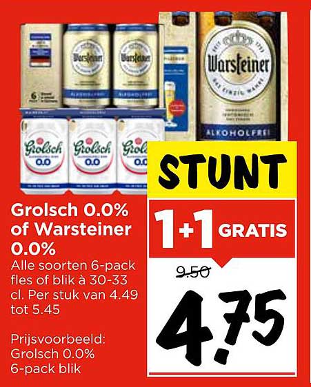 Grolsch 0.0% of Warsteiner 0.0%