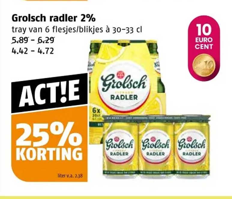Grolsch radler 2%