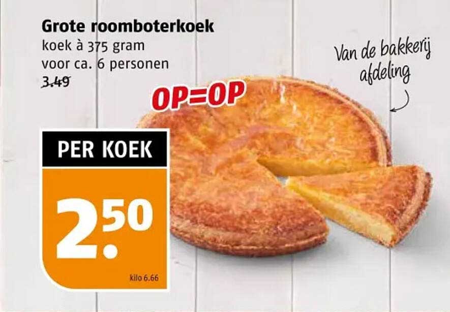Grote roomboterkoek