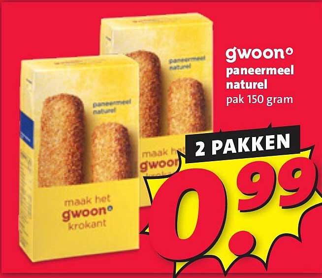 gwoon paneermeel naturel pak 150 gram