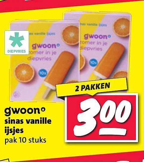gwoon sinas vanille ijsjes pak 10 stuks