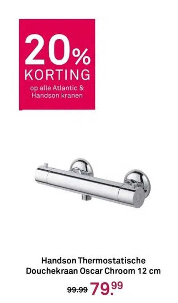 Handson Thermostatische Douchekraan Oscar Chroom 12 cm