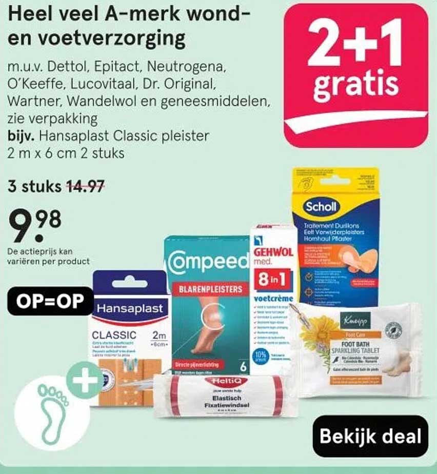 Heel veel A-merk wond- en voetverzorging
