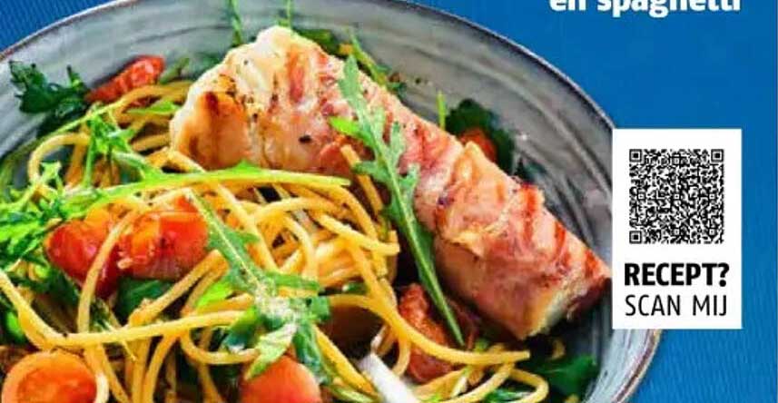 Heerlijke spaghetti met zalm en spek