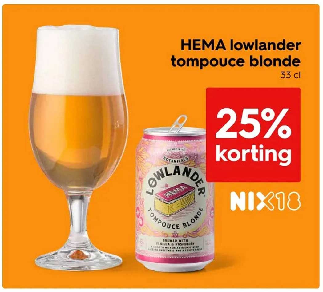 HEMA lowlander tompouce blonde 33 cl
