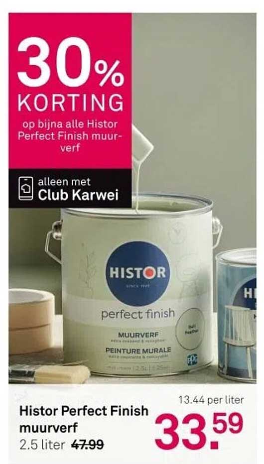 Histor Perfect Finish muurverf 2.5 liter
