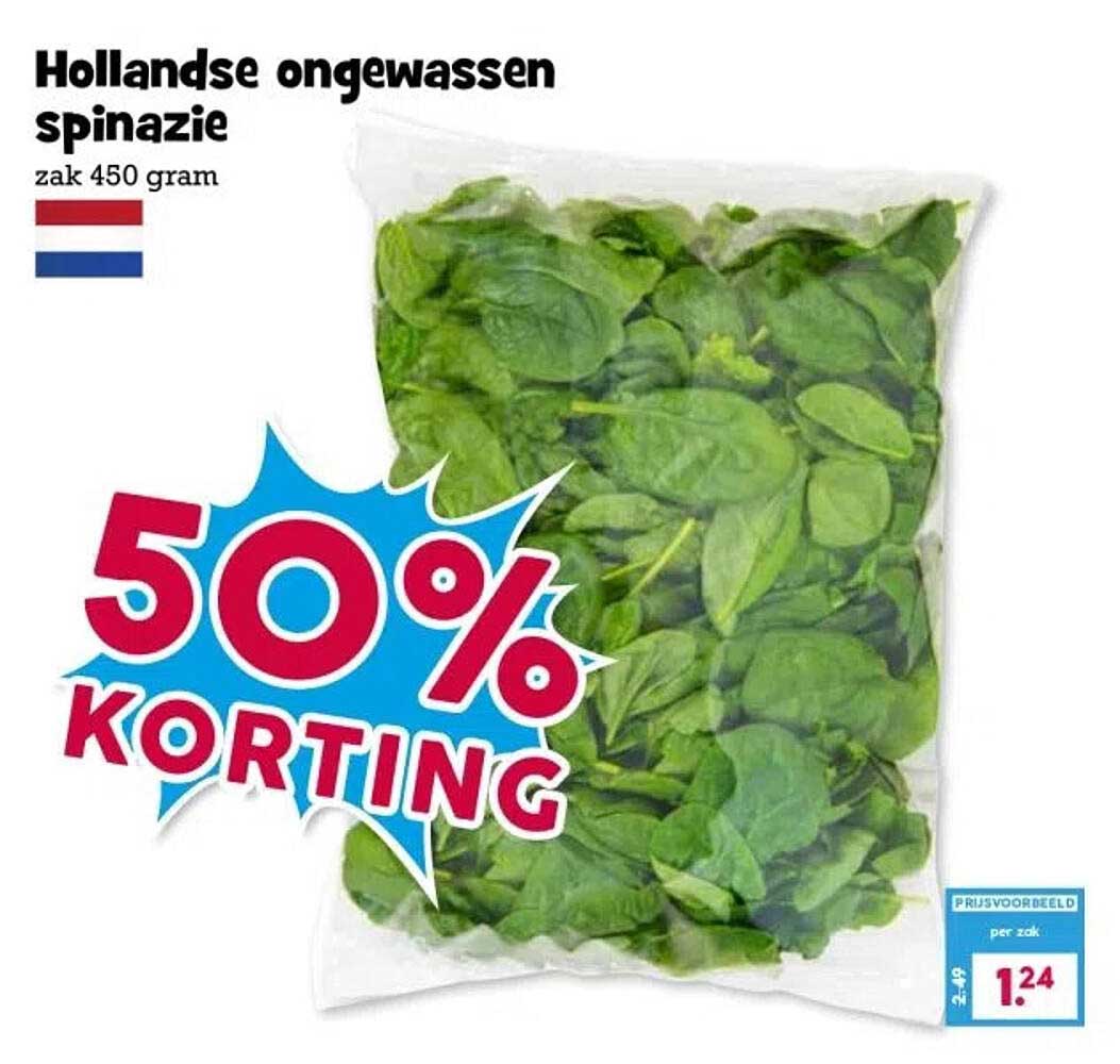 Hollandse ongewassen spinazie